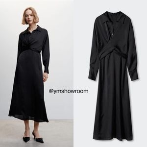 MANGO wrap shirt dress